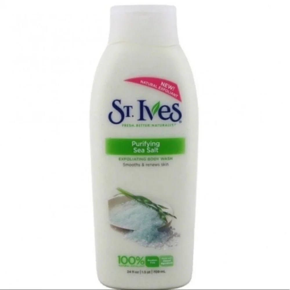 ST. IVES PURIFYING SEA SALT EXFOLIATING BODY WASH 13.5 FL OZ